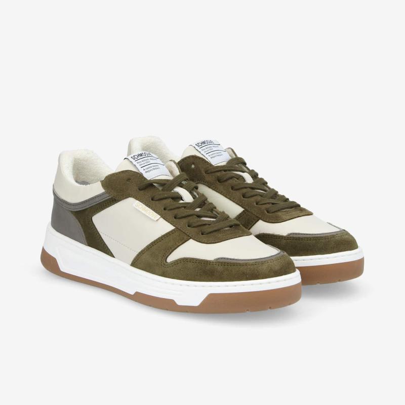 SMATCH SNEAKER M - NAPPA/SDE/COUNT -  BLANC/VERT/GRIS